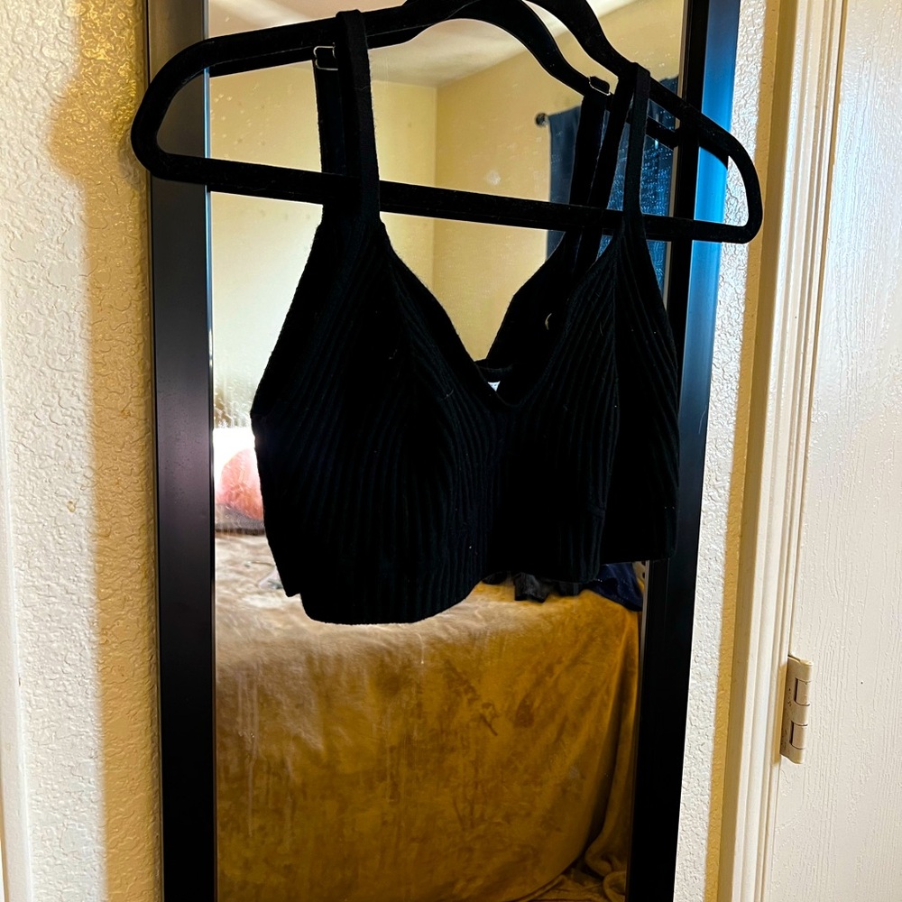 Black bra top